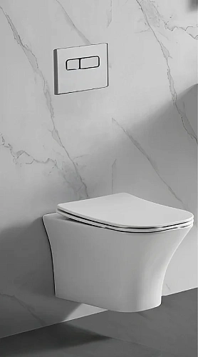 Унитаз подвесной Ceruttispa VETTORE Aria MW CT9242 безободковый белый матовый, сиденье микролифт Унитаз подвесной Ceruttispa VETTORE Aria MW CT9242 безободковый белый матовый, сиденье микролифт