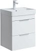Тумба с раковиной Aquanet Ирис new 50 00367336 подвесная белый глянец