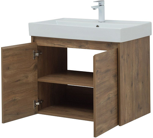 Тумба под раковину Aquanet Nova Lite 75 дуб рустикальный (2 дверцы) 00298852 Тумба под раковину Aquanet Nova Lite 75 дуб рустикальный (2 дверцы) 00298852