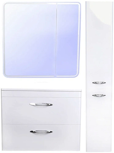 Тумба под раковину Style Line Каре 80 (2 ящ.) Люкс белая, PLUS СС-00002270 Тумба под раковину Style Line Каре 80 (2 ящ.) Люкс белая, PLUS СС-00002270