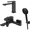 Комплект смесителей Orange Lutz M04-311b черный