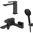 Комплект смесителей Orange Lutz M04-311b черный Комплект смесителей Orange Lutz M04-311b черный