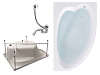 Картинка анонса товара «акриловая ванна timo iva1595r 150x95x70 с каркасом и слив-переливом»