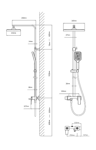 Душевая система Vincea Dice VSFS-4C12BN с изливом, брашированный никель Душевая система Vincea Dice VSFS-4C12BN с изливом, брашированный никель