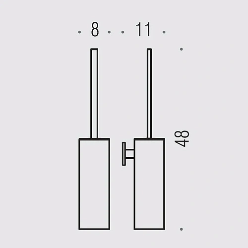 Ершик для унитаза Colombo Look B1607.HPS1 подвесной, PVD нержавеющая сталь Ершик для унитаза Colombo Look B1607.HPS1 подвесной, PVD нержавеющая сталь