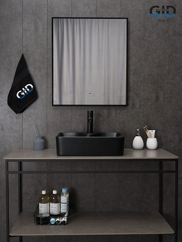 Раковина Gid Bm9091 53373 накладная черная матовая 48x37x13 Раковина Gid Bm9091 53373 накладная черная матовая 48x37x13