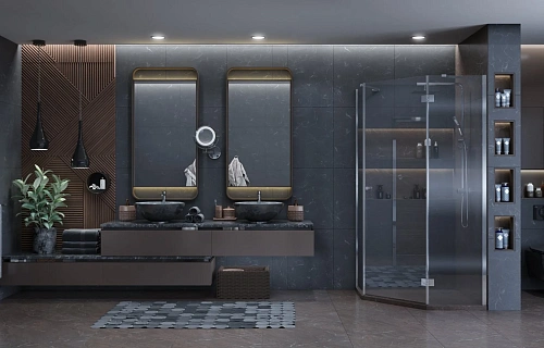 Душевой уголок Ambassador Diamond 12011111R (900x900x2000) Душевой уголок Ambassador Diamond 12011111R (900x900x2000)