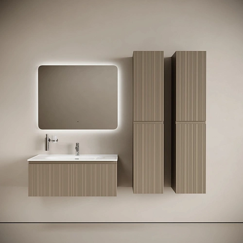 Шкаф-пенал SANCOS Code PCD35GP 350х350х1650 мм серая платина, подвесной Шкаф-пенал SANCOS Code PCD35GP 350х350х1650 мм серая платина, подвесной