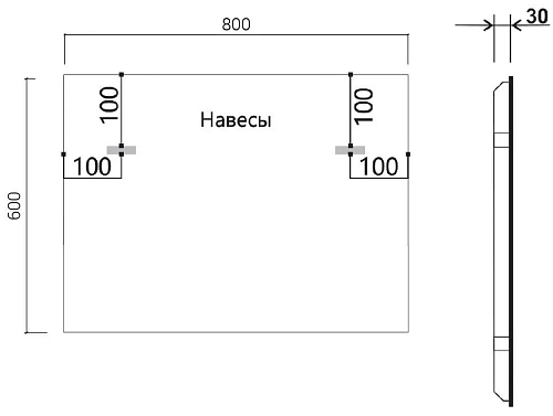 Зеркало Vincea LED VLM-3VN800-2 800х600 c сенсорным выключателем и диммером, антизапотевание Зеркало Vincea LED VLM-3VN800-2 800х600 c сенсорным выключателем и диммером, антизапотевание