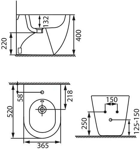Биде напольное Allen Brau Reality 4.32005.20 Биде напольное Allen Brau Reality 4.32005.20