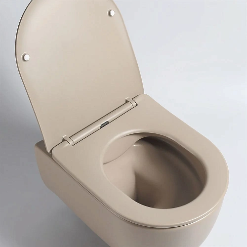 Унитаз подвесной Vincea Evo VT1-34SMC безободковый, цвет капучино матовый, ультратонкое soft-close с Унитаз подвесной Vincea Evo VT1-34SMC безободковый, цвет капучино матовый, ультратонкое soft-close с