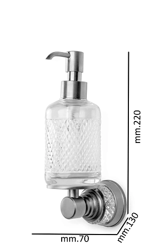 Дозатор жидкого мыла Boheme AURA Chrome 10247-CR Дозатор жидкого мыла Boheme AURA Chrome 10247-CR