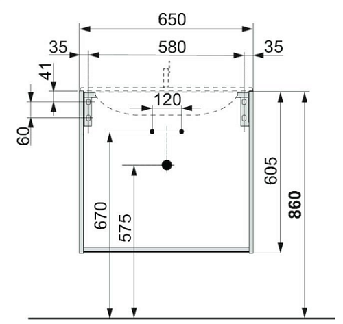 Тумба под раковину Keuco Plan 32952XX0000, 650х605х490 мм Тумба под раковину Keuco Plan 32952XX0000, 650х605х490 мм