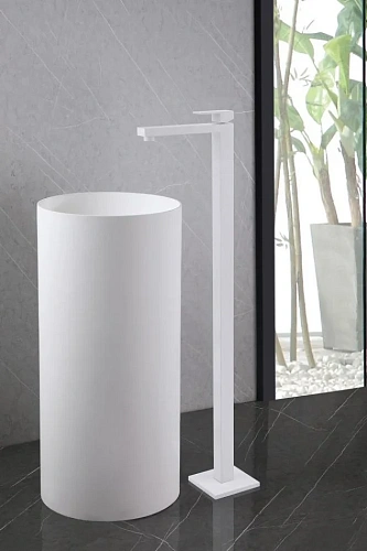 Смеситель для раковины ABBER Daheim AF8241W белый матовый Смеситель для раковины ABBER Daheim AF8241W белый матовый