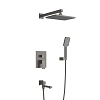 Душевая система CEZARES SLIDER-VDSET-GM встраиваемая, со шлангом, с держателем, оружейная сталь Душевая система CEZARES SLIDER-VDSET-GM встраиваемая, со шлангом, с держателем, оружейная сталь