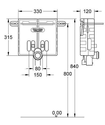 Инсталляция для раковины GROHE Uniset (37576000) Инсталляция для раковины GROHE Uniset (37576000)
