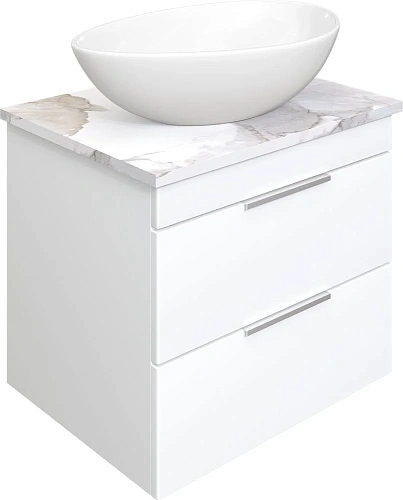 Тумба с раковиной STWORKI Копенгаген Копенгаген 60 белая, со столешницей Stone Life 60 и сифоном Neo 582085 Тумба с раковиной STWORKI Копенгаген Копенгаген 60 белая, со столешницей Stone Life 60 и сифоном Neo 582085