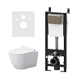 Комплект унитаза Damixa Apollo DX22.IS10151.1700 с инсталляцией, сиденьем микролифт и клавишей смыва Комплект унитаза Damixa Apollo DX22.IS10151.1700 с инсталляцией, сиденьем микролифт и клавишей смыва