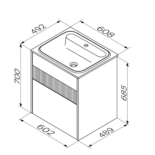 Тумба под раковину AM.PM Func M8FFUX0602WM push-to-open, 60 см, белый матовый Тумба под раковину AM.PM Func M8FFUX0602WM push-to-open, 60 см, белый матовый