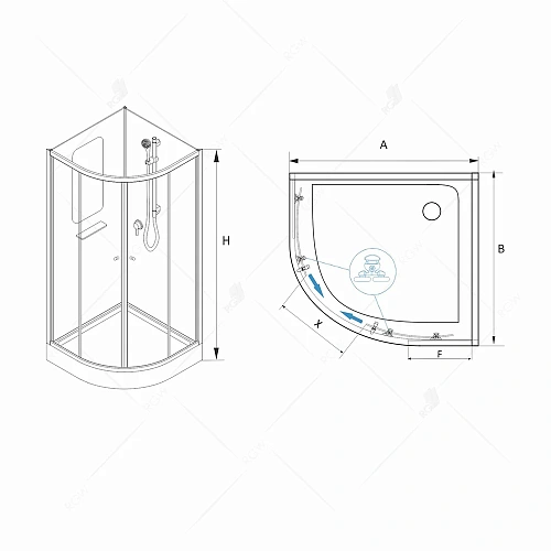 Душевая кабина RGW Andaman AN-208 1000x1000 мм 381320800-12 Душевая кабина RGW Andaman AN-208 1000x1000 мм 381320800-12