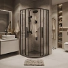 Душевой уголок GROSSMAN Cosmo 301.K33.02.1010.42.00 (100x100x195) полукруг,раздвиж,графит сатин,стекло прозра Душевой уголок GROSSMAN Cosmo 301.K33.02.1010.42.00 (100x100x195) полукруг,раздвиж,графит сатин,стекло прозра