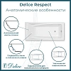 Ванна из искусственного камня Delice Respect 170х80 DLR330046-G глянцевая Ванна из искусственного камня Delice Respect 170х80 DLR330046-G глянцевая