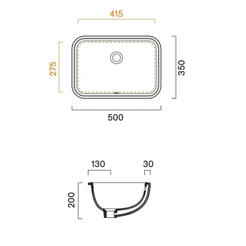 Раковина Catalano Italy 0727500001 50x35см встраиваемая под столешницу с переливом, крепеж включен, белый глянцевый Раковина Catalano Italy 0727500001 50x35см встраиваемая под столешницу с переливом, крепеж включен, белый глянцевый