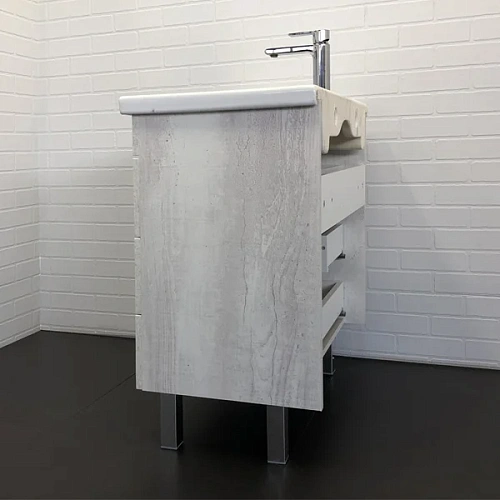 Тумба с раковиной Comforty Никосия-70Н 00-00005793 дуб белый раковина Como 70 Тумба с раковиной Comforty Никосия-70Н 00-00005793 дуб белый раковина Como 70