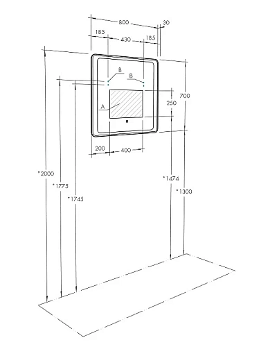 Зеркало Aquaton Соул 800x700 1A252702SU010 Зеркало Aquaton Соул 800x700 1A252702SU010