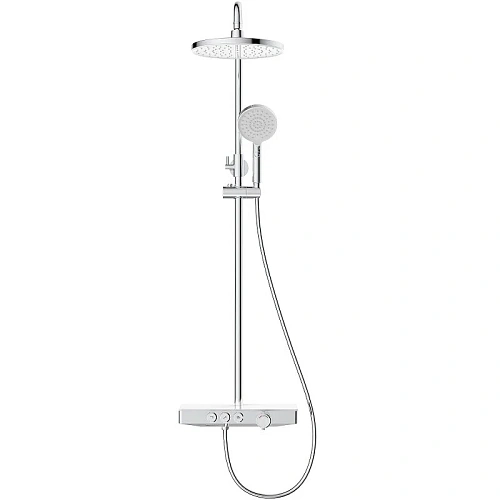 Душевая система BERGES MORANS 075001 с изливом и термостатом, хром Душевая система BERGES MORANS 075001 с изливом и термостатом, хром