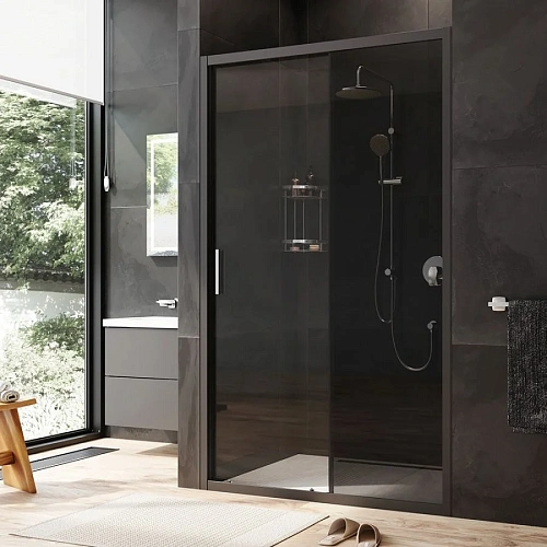 Душевая дверь AM.PM Gem W90G-120-1-195BG 120х195, стекло тонированное, профиль черный матовый Душевая дверь AM.PM Gem W90G-120-1-195BG 120х195, стекло тонированное, профиль черный матовый