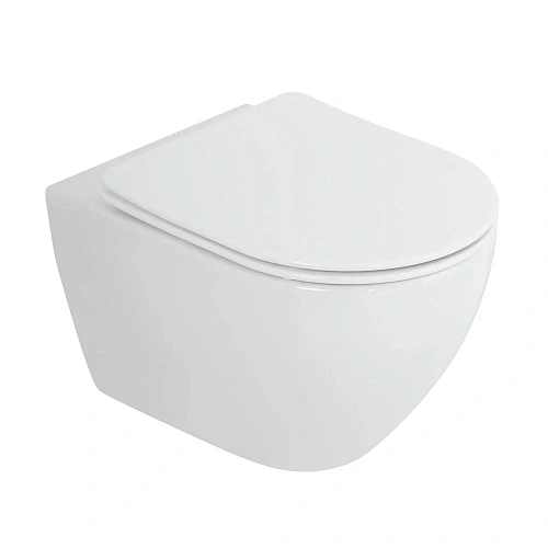 Унитаз подвесной CEZARES STYLUS-TOR CZR-6601-TH-TOR/CZR-2316-SC безободковый с сиденьем Унитаз подвесной CEZARES STYLUS-TOR CZR-6601-TH-TOR/CZR-2316-SC безободковый с сиденьем