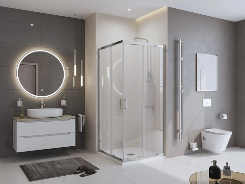 Душевой поддон BelBagno UNO TRAY-MR-UNO-A-80-35-W-CR 800x800 из искусственного мрамора в комплекте с сифоном белый Душевой поддон BelBagno UNO TRAY-MR-UNO-A-80-35-W-CR 800x800 из искусственного мрамора в комплекте с сифоном белый