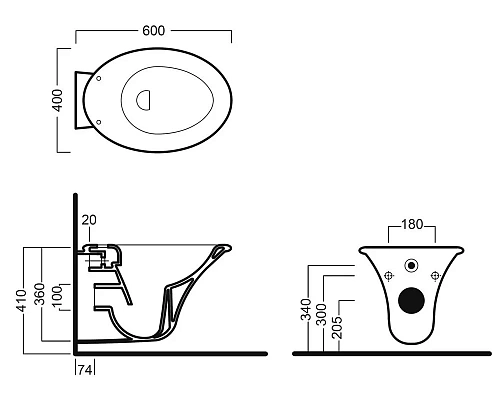 Унитаз подвесной Hatria SCULTURE Y0LF в комплекте с сидением Унитаз подвесной Hatria SCULTURE Y0LF в комплекте с сидением