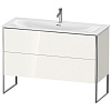 Картинка анонса товара «тумба под раковину duravit xsquare xs452602222 напольная 121 см белая глянцевый»