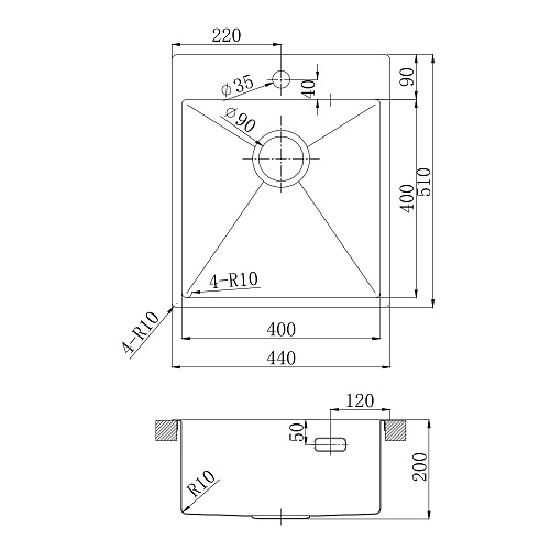 Кухонная мойка Lemark JANGA 440 из нержавеющей стали, графит 9936103 Кухонная мойка Lemark JANGA 440 из нержавеющей стали, графит 9936103