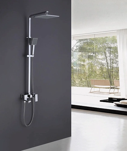 Душевая система ABBER Daheim AF8216 с изливом, хром Душевая система ABBER Daheim AF8216 с изливом, хром