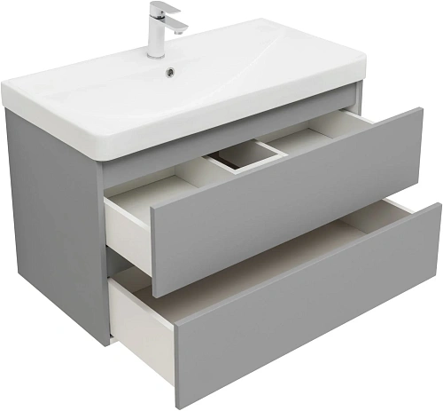 Тумба под раковину Aquanet Вега 2.0 90 мисти грин 00337962 подвесная Тумба под раковину Aquanet Вега 2.0 90 мисти грин 00337962 подвесная