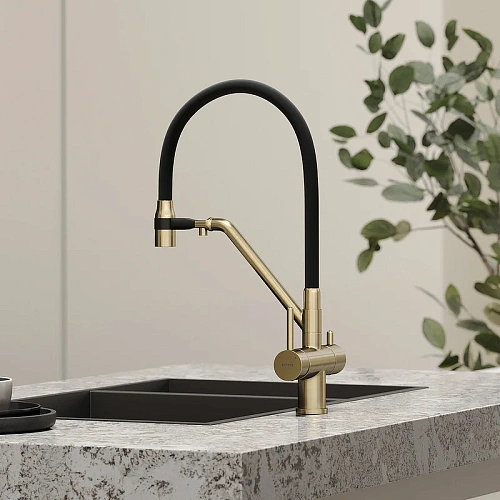 Смеситель для кухни Sancos Dora SC4003BG под фильтр, брашированное золото Смеситель для кухни Sancos Dora SC4003BG под фильтр, брашированное золото