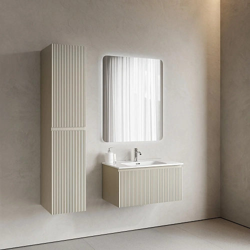 Тумба под раковину SANCOS Snob SNR1.080CE R 1.0 790х445х406 Beige Soft подвесная Тумба под раковину SANCOS Snob SNR1.080CE R 1.0 790х445х406 Beige Soft подвесная