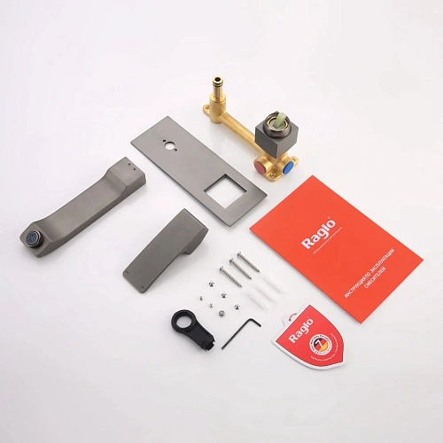 Смеситель для раковины Raglo R01.11.09 встраиваемый, графит Смеситель для раковины Raglo R01.11.09 встраиваемый, графит