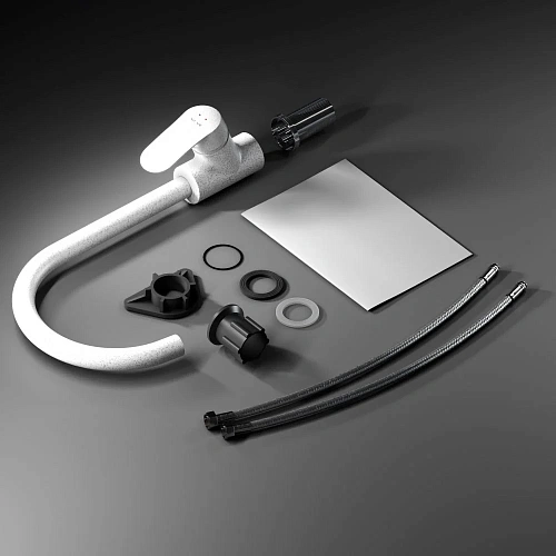 Смеситель для кухни AM.PM Like F8007133 элегантный белый Смеситель для кухни AM.PM Like F8007133 элегантный белый