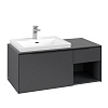 Картинка анонса товара «тумба под раковину villeroy &amp; boch subway 3.0 graphite / graphite c57201vr»