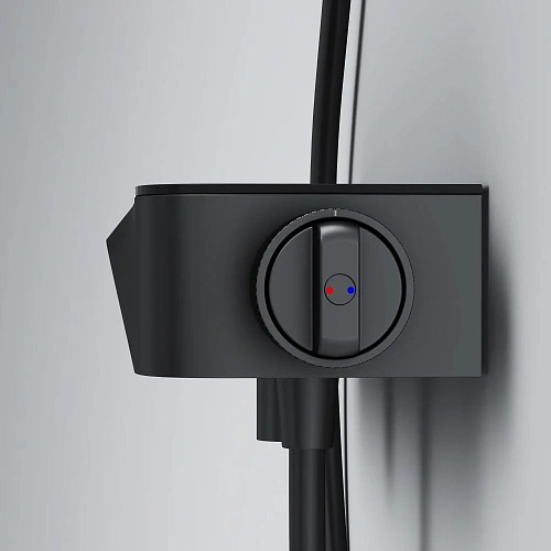 Смеситель для ванны AM.PM Func F8F10522 кнопочный с полкой, черный Смеситель для ванны AM.PM Func F8F10522 кнопочный с полкой, черный