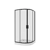 Душевой уголок Niagara Nova NG-6806-08 BLACK (90x90x195) полукруг, двери раздвижные, 68060811BLACK