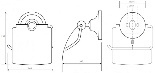 Держатель туалетной бумаги Bemeta RETRO 144312012 Держатель туалетной бумаги Bemeta RETRO 144312012
