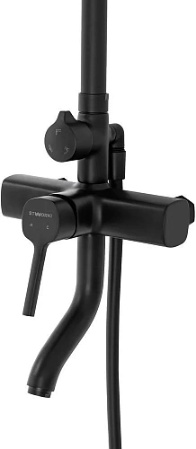 Душевой уголок DIWO Псков 90x90 черный матовый с линейным трапом CK DRAIN 1105-00155 55 см и Душевой 594701 Душевой уголок DIWO Псков 90x90 черный матовый с линейным трапом CK DRAIN 1105-00155 55 см и Душевой 594701