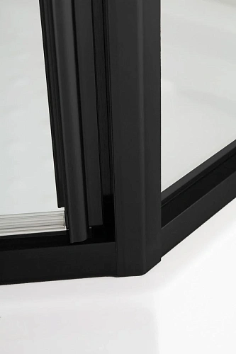 Душевой уголок CEZARES ECO-O-P-1-90-C-NERO стекло прозрачное, профиль черный Душевой уголок CEZARES ECO-O-P-1-90-C-NERO стекло прозрачное, профиль черный