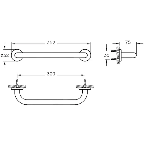 Поручень Vitra Arkitekta A44375 Поручень Vitra Arkitekta A44375