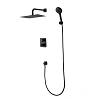 Душевая система Lemark Bronx LM3749BL термостатическая, встраиваемая, черный